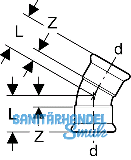 Geberit Mapress Edelstahl Bogen