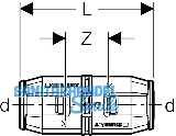 Geberit PushFit Kupplung d 20mm