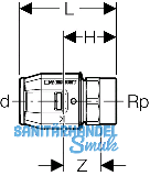 Geberit PushFit bergang mit IG