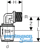 Geberit PushFit bergangswinkel 90 Grad