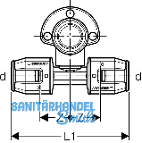 Geberit PushFit Anschluss T-Stck aus MS