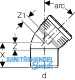 Geberit Bogen PP-MD 45G d110