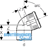 Geberit Bogen PP-MD 67.5G d110