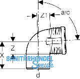 Geberit Bogen PP-MD 87.5G d90
