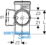 Geberit Eckabzweig PP-MD 87.5G