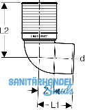 Geberit Abgangsbogen PP-MD d110 lang