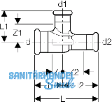 Geberit Mapress Messing T-Stck