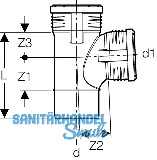 Geberit Abzweig PP-MD 87.5G d90/90