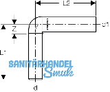 Geberit AnBogen PP-MD Siphon d50/46 lang