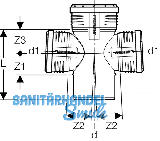 Geberit Abzw.2x PP-MD 87.5G d125/110/110