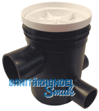 HL303K Bodenabl.topf DN50 m. 3 Eingngen DN40