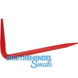 RENNSTEIG Winkeldorn geh�rtet, rot pulverlackiert 450 x 130 x 16 mm