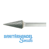 LUKAS HM-Fr�sstift Form M Spitzkegel Kopf � 12 mm L�nge 25 mm Zahnung 3