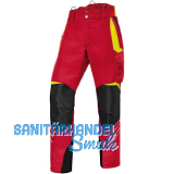 K�BLER Schnittschutzhose Forest rot/gelb M