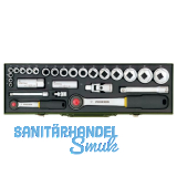 PROXXON PKW-Steckschl�ssel-Satz mit 1/4" und 1/2" Ratsche 27-teilig