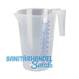 PRESSOL Messbecher transparent Polypropylen Inhalt 2,0 Liter