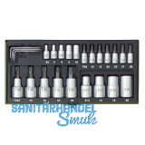 PROXXON Steckschl�ssel-Satz 1/4" 1/2" Torx 24-teilig