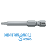 WERA Bit-Einsatz 868/4 lang 1/4"sechskant 2/50 mm Innenvierkant