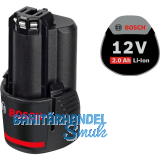 BOSCH Akku / Ersatzakku GBA Stab-Form 12 Volt / 2,0 Ah (IEC) Li-Ion