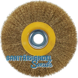 OSBORN Rundb�rste mit Bohrung 150 x 32 x 20 mm Messing gewellt