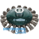 OSBORN Kegelb�rste mit Gewinde 115 x 15 x 20 mm rostfreier Stahldraht gezopft