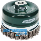 OSBORN Topfb�rste 100 x 20 mm rostfreier Stahldraht gezopft M14