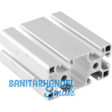 Aluminium Nutprofil ISP Nut 8 L81 leicht 80 x 40 mm 6 Nuten