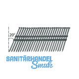 ALSAFIX Nagelstreifen 2,9x70 mm blank Kunststoffgebunden 20 Grad (2200 St�ck)