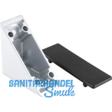 FATH Zinkwinkel I 40 x 80 mm pulverbeschichtet alufarbig inkl. Abdeckkappe Nut 8