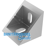 FATH Zinkwinkel 40 x 40 mm pulverbeschichtet alufarbig flach Nut 8