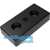 FATH Fussplatte verschraubbar 40 x 80 mm schwarz M10