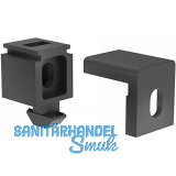 FATH Befestigungsblock 25 schwarz Nut 8