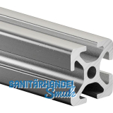 Aluminium Nutprofil ISP Nut 5 L20 leicht 20 x 20 mm 4 Nuten