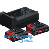 BOSCH Akku-Starterkit EXBA 18 Volt / 2 x 4,0 Ah Akku u Ladeger�t GAL12V/18V-80