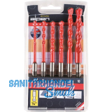 ALPEN HM-Universalbohrer Satz Profi-Multicut 1/4"Sechskantschaft 4-10 mm 6-tlg
