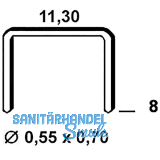 ALSAFIX Klammern Type 53 8 mm aus Stahldraht verzinkt (5000 St�ck)