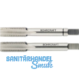 BOHRCRAFT Hand-Gewindebohrer-Satz HSSG DIN5157 Gasgewinde G 1/8 Zoll