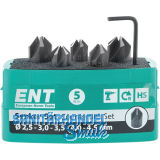 ENT Kegelsenker-Satz HSS-G 90 Grad � 2,5 / 3 / 3,5 / 4 / 4,5 mm 5-teilig