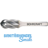 BOHRCRAFT HM-Fr�sstift Form C Walzenrund Kopf � 6 mm L�nge 16 mm Zahnung Z-ALU