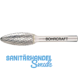 BOHRCRAFT HM-Fr�sstift Form H Flamme Kopf � 8 mm L�nge 20 mm Zahnung Z3-X