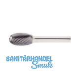 LUKAS HM-Fr�sstift Form E Tropfen Kopf � 3 mm L�nge 7 mm Zahnung 3