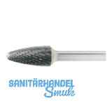 LUKAS HM-Fr�sstift Form F Rundbogen Kopf � 12 mm L�nge 25 mm Zahnung 7