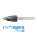 LUKAS HM-Fr�sstift Form G Spitzbogen Kopf � 10 mm L�nge 20 mm Zahnung 7