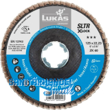 LUKAS Schleiflamellenteller SLTR X-LOCK Zirkonkorund � 125 mm Korn 40