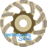 DIEWE Diamant Trockenschleifteller New Fan Cup Gold 125 x 22 x 22.23 mm
