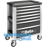 BETA Werkzeugwagen C39G Aluminium grau 800 x 500 x 971 mm 7 Schubladen