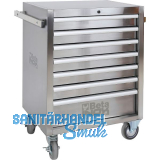 BETA Werkzeugkasten C04 TSS-7 600 x 420 x 810 mm INOX Edelstahl 7 Schubladen