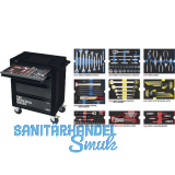 WGB Werkzeugwagen 143 466 x 712 x 943 mm 140-teilig 5 Schubladen