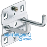 Werkzeughalter doppelt 150 x 35 mm senkrechtes Hakenende