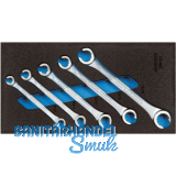 GEDORE Doppelringschl�ssel-Satz offen 1500 CT1-400 in 1/3 CT-Modul 5-teilig